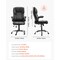 Black Height Adjustable Executive Desk Chair with Rocking Function and Comfortable Foam Seat